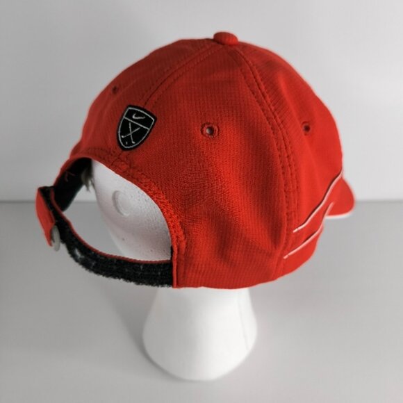 Nike Golf Tour Legacy Tennis Preppy Ferrari Red Strapback Hat Cap - Picture 2 of 7